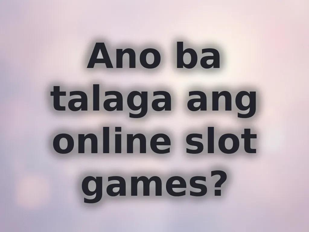 Basic guide para sa slot machines.